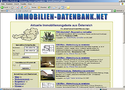 Immobilien Datenbank